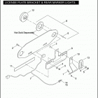 FXDP 1GKV DYNA DEFENDER (2004) LICENSE PLATE BRACKET & REAR MARKER LIGHTS