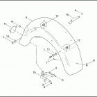FLHRSEI2 1PGE CVO ROAD KING (2003) Задний бампер