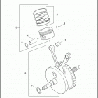 FLHRSEI2 1PGE CVO ROAD KING (2003) FLYWHEEL ASSEMBLY & PISTONS - 1690