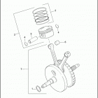 FLHTPI 1FMW ELECTRA GLIDE STANDARD POLICE (2003) PISTONS AND FLYWHEEL ASSEMBLY - TWIN CAM 88 ™