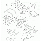FLHTC 1DJV ELECTRA GLIDE CLASSIC (2003) SEATS & REAR FRAME RAILS