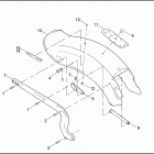 FXST 1BHY SOFTAIL STANDARD (2003) REAR FENDER & SUPPORTS - FXST / I, FXSTS / I & FXS...