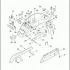 XL883 4CAM SPORTSTER 883 (2003) REAR FENDER & BELT GUARDS
