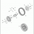 XL883 4CAM SPORTSTER 883 (2003) REAR WHEEL - LACED