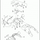 VRSCA 1HAZ VRSCA V-ROD (2002) TAIL LAMP, REAR TURN SIGNALS & LICENSE PLATE BRACK...