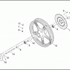 FXDWG3 1PEV CVO DYNA WIDE GLIDE (2002) FRONT WHEEL - CAST