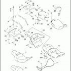 FLHTC 1DJV ELECTRA GLIDE CLASSIC (2002) SEATS & REAR FRAME RAILS