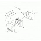 FXDWG3 1PEV CVO DYNA WIDE GLIDE (2002) BATTERY TRAY & BATTERY