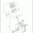 FXSTB 1BTY NIGHT TRAIN (2001) PISTONS & FLYWHEEL ASSEMBLY - TWIN CAM 88B ™
