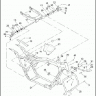 FLHTPI 1FMW ELECTRA GLIDE STANDARD POLICE (2002) FRAME, REAR FORK & JIFFY STAND