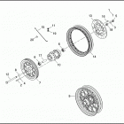 XL883 4CAM SPORTSTER 883 (2000) REAR WHEEL - LACED