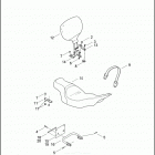 FLHRSEI 1PDC CVO ROAD KING (2002) SEAT & RIDER BACKREST