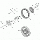 FXD 1GHV DYNA SUPER GLIDE (2001) REAR WHEEL - LACED