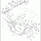 FLHTC 1DJV ELECTRA GLIDE CLASSIC (2002) FRAME, REAR FORK & JIFFY STAND