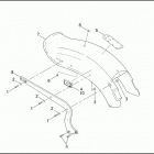 FXSTB 1BTY NIGHT TRAIN (2001) REAR FENDER & SUPPORTS - FXST / I, FXSTS / I & FXS...