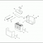 FXD 1GHV DYNA SUPER GLIDE (2001) BATTERY TRAY & BATTERY