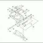 FXD 1GHV DYNA SUPER GLIDE (2001) REAR FORK, DEBRIS DEFLECTOR & BELT GUARD