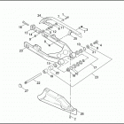 FXDP 1GKV DYNA DEFENDER (2001) REAR FORK, DEBRIS DEFLECTOR & BELT GUARD