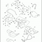 FLHTC 1DJV ELECTRA GLIDE CLASSIC (2001) SEATS & REAR FRAME RAILS