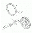 XL883 4CAM SPORTSTER 883 (2000) FRONT WHEEL - LACED