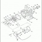 FXD 1GHV DYNA SUPER GLIDE (2001) TRANSMISSION BEARINGS & SIDE COVERS
