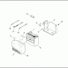 FXDWG2 1PBV CVO DYNA WIDE GLIDE (2001) BATTERY TRAY & BATTERY