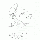 FLTRSEI2 1PCC CVO ROAD GLIDE (2001) SEAT & RIDER BACKREST