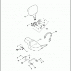 FLTRSEI 1PAC CVO ROAD GLIDE (2000) SEAT & RIDER BACKREST