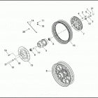 FXD 1GHV DYNA SUPER GLIDE (2000) REAR WHEEL - LACED