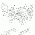XL883 4CAM SPORTSTER 883 (2000) REAR FENDER & BELT GUARDS