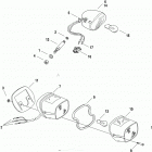 FXR3 EVLX FXR Super Glide (2000) TAIL LAMP & REAR TURN SIGNALS