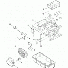 FLHP 1FJV ROAD KING POLICE (2000) TRANSMISSION, TRANSMISSION HOUSING, OIL PAN