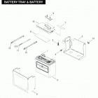 FXDS-CONV GGVY Dyna Glide Convertible (2000) BATTERY TRAY & BATTERY