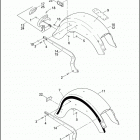 FLSTS 1BRY HERITAGE SPRINGER (2000) REAR FENDER & SUPPORTS - FLSTC, FLSTF & FLSTS