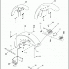 FXSTC 1BKL SOFTAIL CUSTOM (1999) FRONT FENDER - FXST, FXSTB, FXSTC, FLSTC & FLSTF
