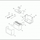 FXD 1GHV DYNA SUPER GLIDE (1999) BATTERY TRAY & BATTERY