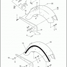 FLSTF 1BML FAT BOY (1999) REAR FENDER & SUPPORTS - FLSTC, FLSTF & FLSTS