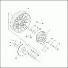 XL1200 1CAP SPORTSTER 1200 (1998) REAR WHEEL - CAST