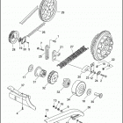 FXD 1GHV DYNA SUPER GLIDE (1999) BELTS, CHAINS, SPROCKETS & REAR BELT GUARD