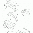 FXD 1GHV DYNA SUPER GLIDE (1999) FRONT & REAR FENDER & REAR FENDER COVERS