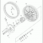 XL883HUG 4CEM SPORTSTER 883 HUGGER (1996) FRONT WHEEL - LACED