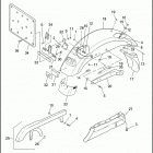 XL1200 1CAP SPORTSTER 1200 (1997) REAR FENDER & BELT GUARDS