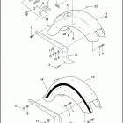 FLSTS 1BRL HERITAGE SPRINGER (1997) REAR FENDER & SUPPORTS - FLSTC, FLSTF & FLSTS