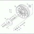 XL883HUG 4CEM SPORTSTER 883 HUGGER (1996) FRONT WHEEL - CAST