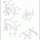FXD 1GHL DYNA SUPER GLIDE (1997) FRONT & REAR FENDER & REAR FENDER COVERS