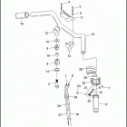 XL883HUG 4CEM SPORTSTER 883 HUGGER (1996) HANDLEBAR & THROTTLE CONTROL