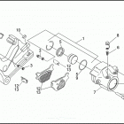 FXD 1GHL DYNA SUPER GLIDE (1997) Задний суппорт