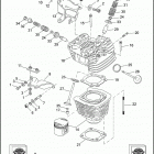 XL883HUG 4CEM SPORTSTER 883 HUGGER (1996) CYLINDER, HEAD & VALVES - VВІ ™ EVOLUTION