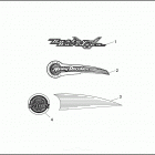 FLHTCI 1FFR ELECTRA GLIDE CLASSIC (1996) FUEL TANK TRIM - 1996