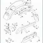 XL883HUG 4CEM SPORTSTER 883 HUGGER (1996) REAR FENDER & BELT GUARDS